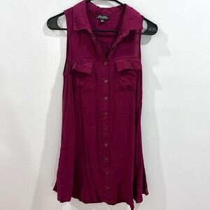 Burgundy wine shirt dress size small